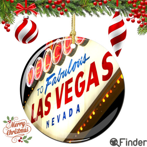 Las Vegas Porcelain Christmas Ornament