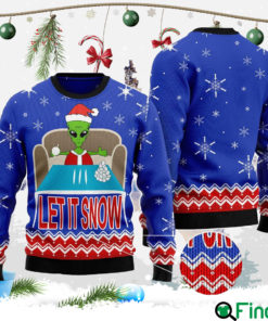 Let It Snow Blue Men And Women Christmas Gift 3D Ugly Christmas Sweater