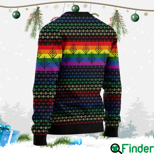 Lgbt Rainbow Christmas Ugly Sweater Hoodie