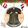 Liberty Bell Porcelain Christmas Ornament