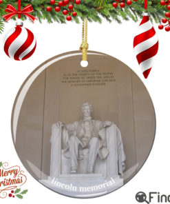 Lincoln Memorial Christmas Ornament Porcelain