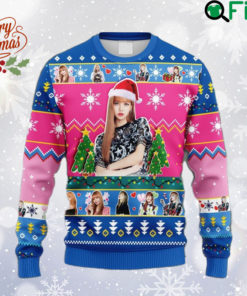 Lisa Black Pink Ugly Christmas Sweater, Born Pink World Tour Sweatshirt, Kpop Girl Group All Over Print Sweater, Gift For Fan