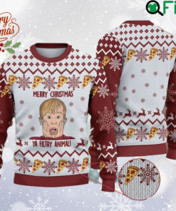 Merry Christmas Ya Filthy Kevin Ugly Xmas Sweater, Home Alone Movie Sweatshirt, Halloween Allover Print Sweater