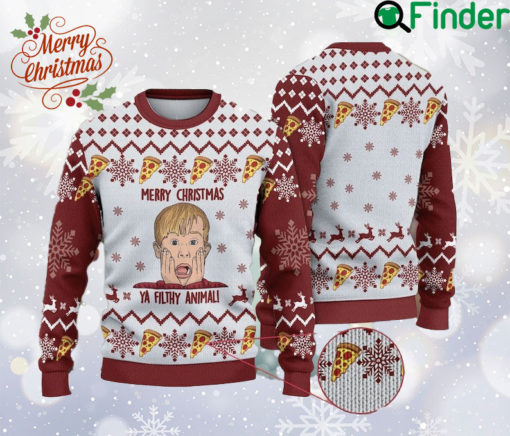 Merry Christmas Ya Filthy Kevin Ugly Xmas Sweater, Home Alone Movie Sweatshirt, Halloween Allover Print Sweater