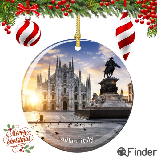 Milan Italy Christmas Ornament Porcelain