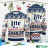 Miller Lite Beer White Ugly Christmas Sweater