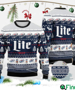 Miller Lite Christmas Sweater Royal Blue