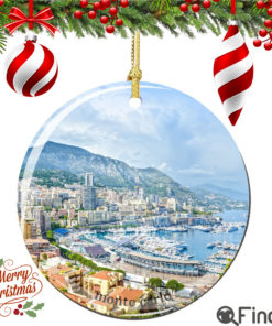 Monte Carlo, Monaco Porcelain Christmas Ornament