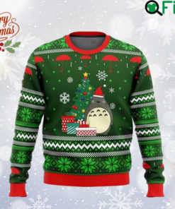 My Neighbor Totoro Christmas Sweater, Anime Cartoon Sweatshirt, Japanese Manga All Over Print Sweater