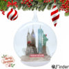 New York City Glass Christmas Ornament, Landmarks Memory Globe