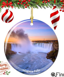 Niagara Falls Christmas Ornament Porcelain