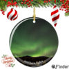 Northern Lights Christmas Ornament Porcelain Double Sided