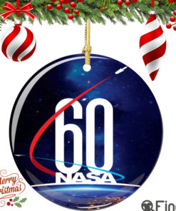 Officially Licensed NASA 60 Years Anniversary Christmas Ornament Porcelain