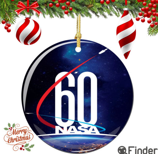 Officially Licensed NASA 60 Years Anniversary Christmas Ornament Porcelain