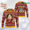 One Piece Ugly Christmas Sweater, Anime Winter Xmas Sweatshirts, Japanese Manga All Over Printed Sweater, Japanese Cartoon Sweater