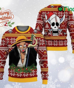 One Piece Ugly Christmas Sweater, Anime Winter Xmas Sweatshirts, Japanese Manga All Over Printed Sweater, Japanese Cartoon Sweatshirt