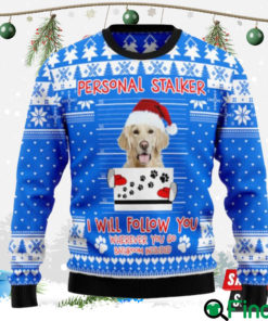 Personal Stalker Golden Retriever Ugly Christmas Sweater