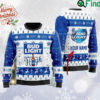 Personalized Bu d Light Makes Me High Ugly Christmas Sweater, Bu d Light Beer Sweatshirt, Beer Logo All Over Print Sweater, Gift For Fan