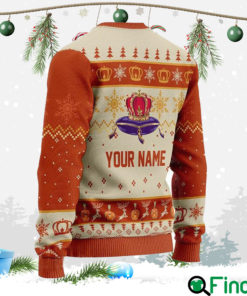 Personalized Peach Crown Royal Ugly Christmas Sweatshirt