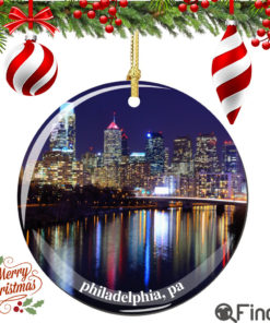 Philadelphia Porcelain Christmas Ornament