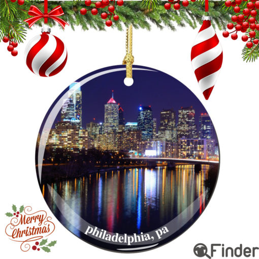 Philadelphia Porcelain Christmas Ornament