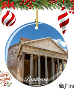 Roman Pantheon Christmas Ornament Porcelain