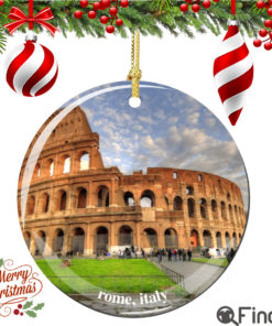 Rome's Coliseum Porcelain Christmas Ornament