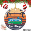 San Diego Bus Christmas Ornament Porcelain Double Sided