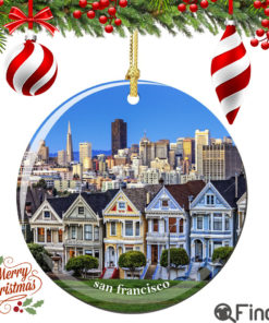 San Francisco Christmas Ornament Porcelain Skyline