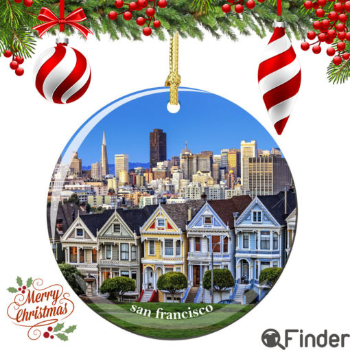 San Francisco Christmas Ornament Porcelain Skyline