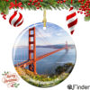 San Francisco Porcelain Christmas Ornament Golden Gate Bridge