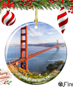 San Francisco Porcelain Christmas Ornament Golden Gate Bridge