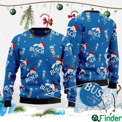 Santa Hat Busch Ugly Christmas Sweater