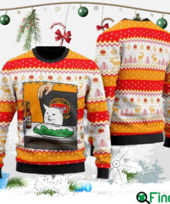 Schaefer Beer Cat Meme Christmas Gift Ugly Christmas Sweater