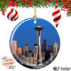 Seattle Porcelain Christmas Ornament