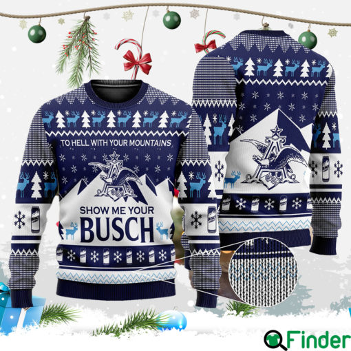 Show Me Your Busch Ugly Christmas Sweater