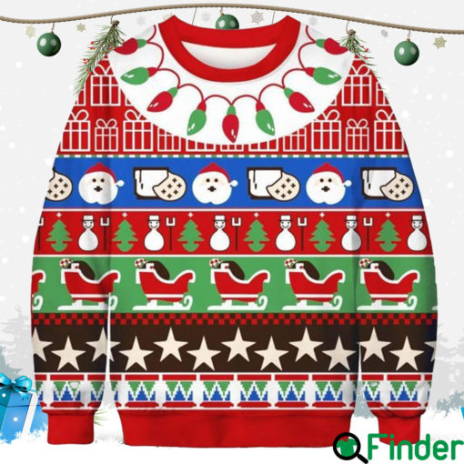 Snowman Tree Ugly Christmas Sweater
