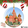 St. Basil's Cathedral Porcelain Christmas Ornament