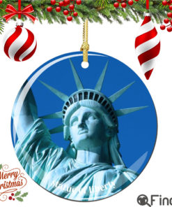 Statue of Liberty Porcelain Christmas Ornament