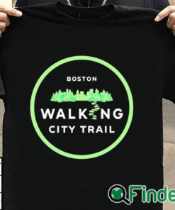 T shirt black Boston Walking City Trail Shirt