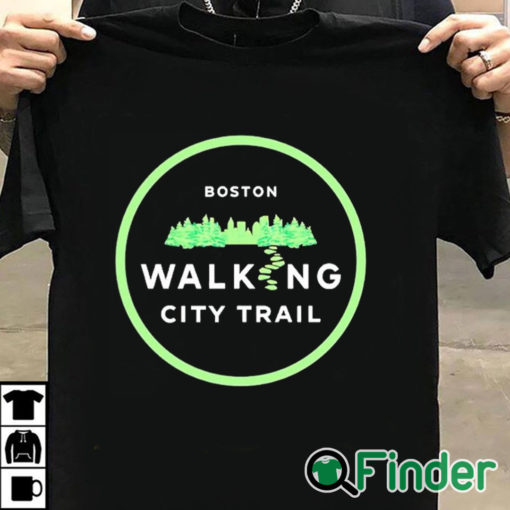 T shirt black Boston Walking City Trail Shirt