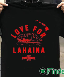 T shirt black Carlos Penavega Love For Lahaina Maui Powerhouse Gym Shirt