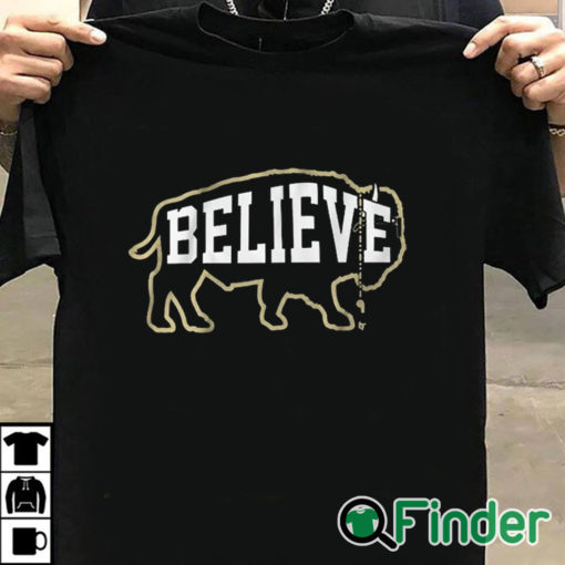 T shirt black Colorado Buffaloes football Believe Buffalo Shirt