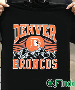 T shirt black Denver Broncos Mountains T Shirt