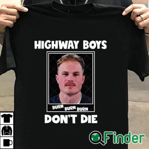 T shirt black Highway Boys Don't Die Zach Bryan Mugshot Shirt