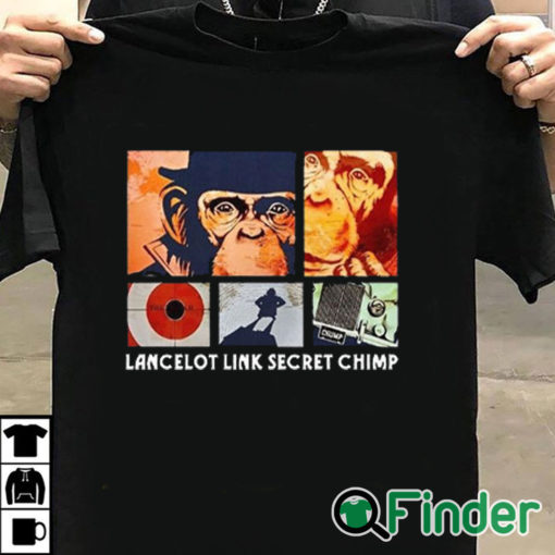 T shirt black Lancelot Link Secret Chimp T Shirt