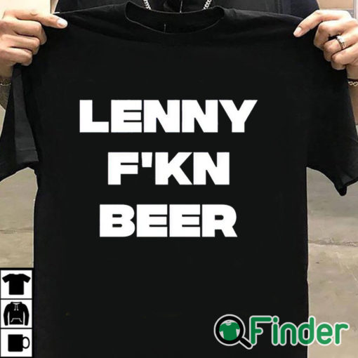 T shirt black Ted Lasso Lenny F'kn Beer T Shirt