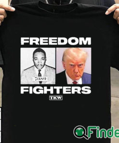 T shirt black Trump And Mlk Freedom Fighters Shirt