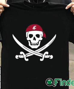 T shirt black Washington State Pirate Shirt