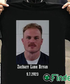 T shirt black Zach Bryan Mugshot T Shirt